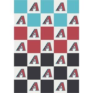 NEW The Styled Collection Arizona Diamondbacks‎ MLB Buttery Ombre Check Blanket